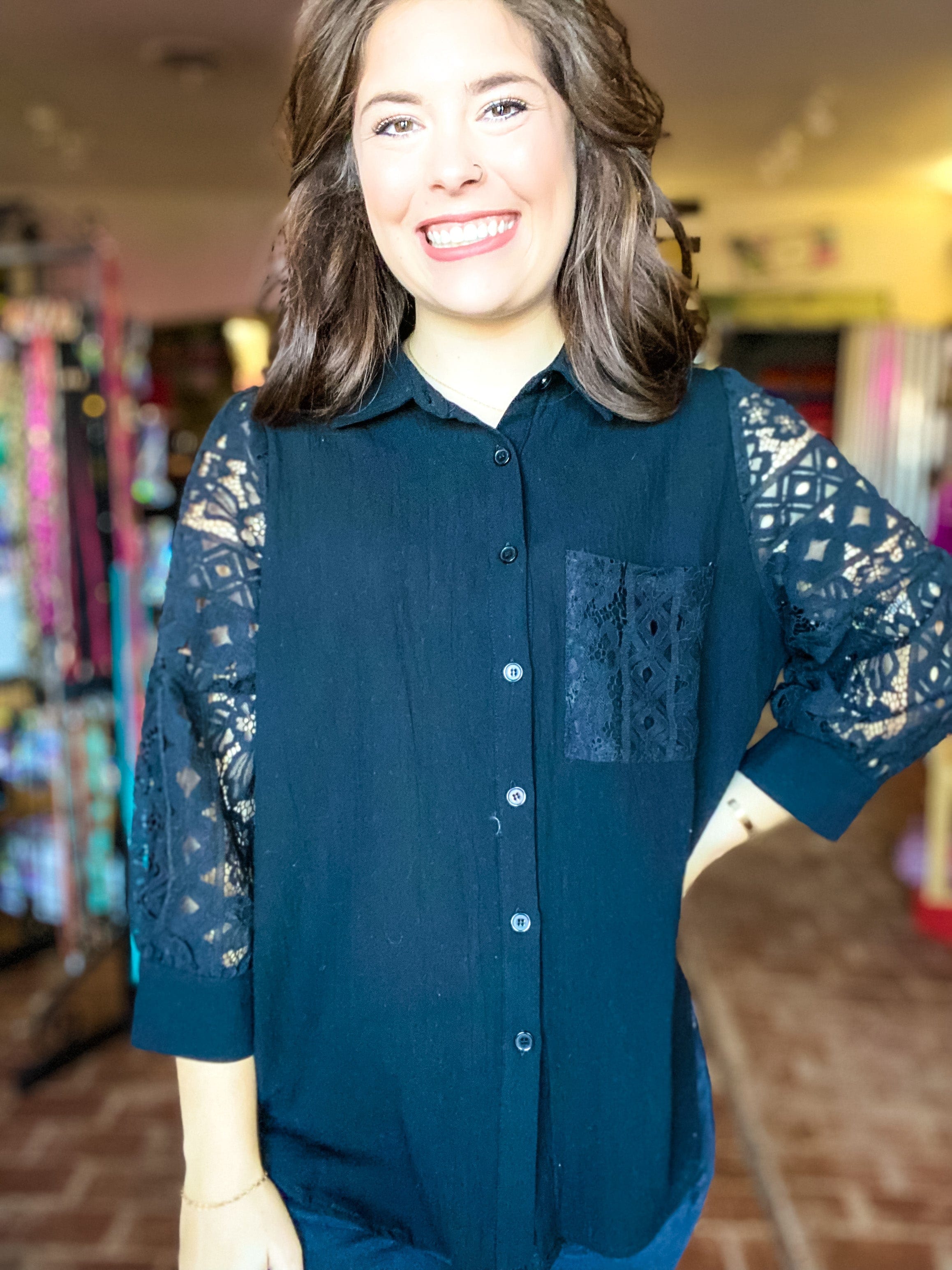 Laci Lynn Lace Blouse | FarmGirl Frosting Boutique