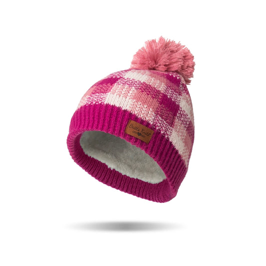 Magenta Pom Pom Beanie