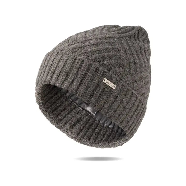 Gray Satin Lined Beanie