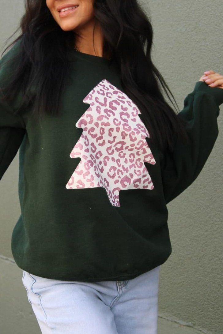 Christmas Tree Rose Gold Sweatshirt