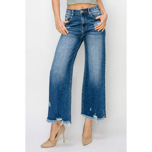 Risen Jeans Cropped Wide Leg