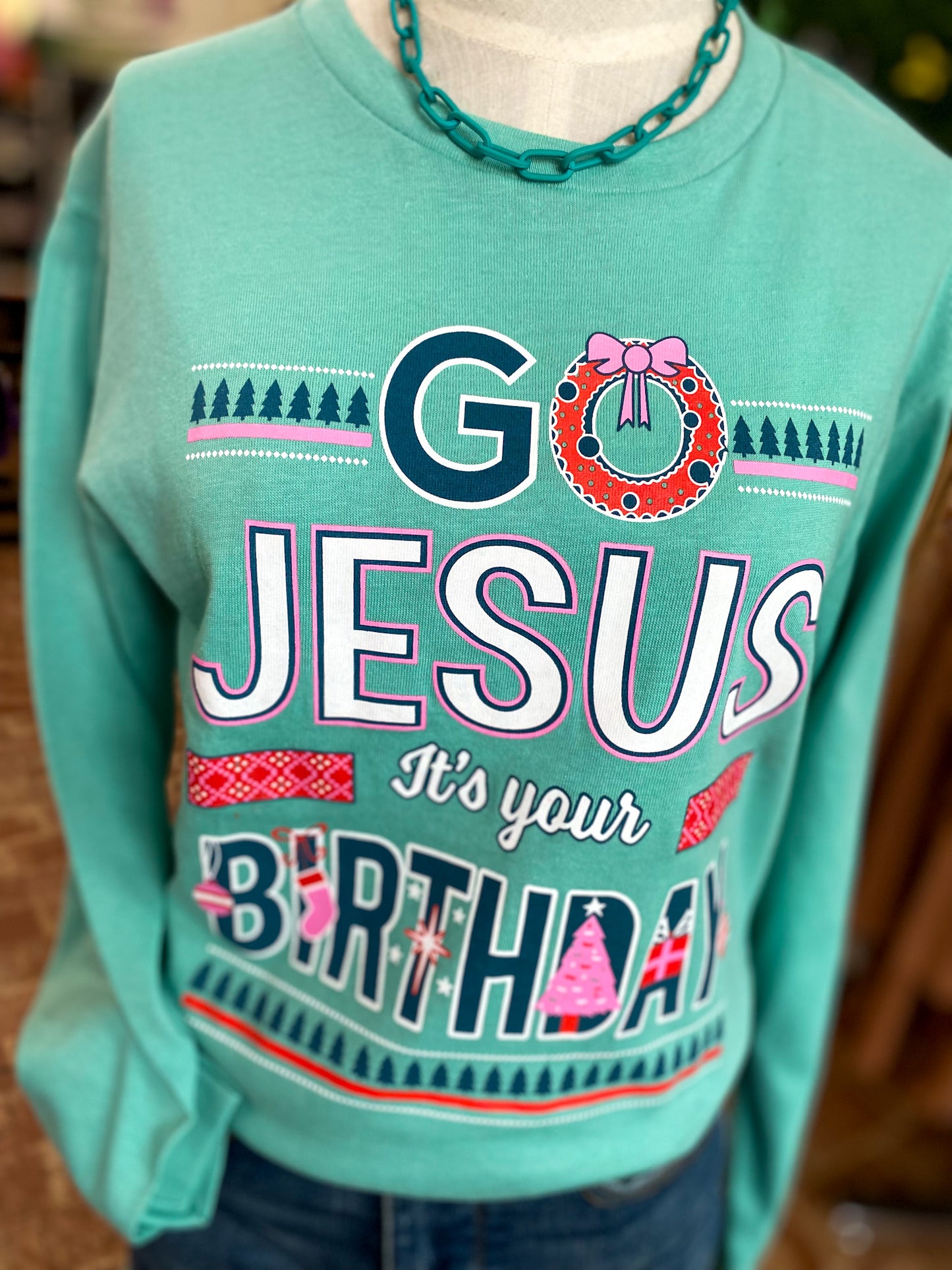 Go Jesus It's Your Birthday -Turquoise