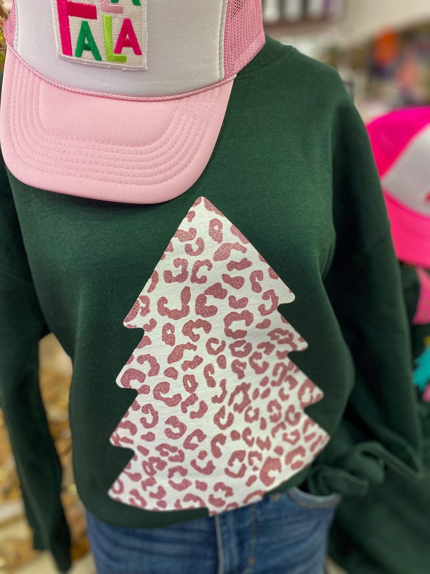 Christmas Tree Rose Gold Sweatshirt