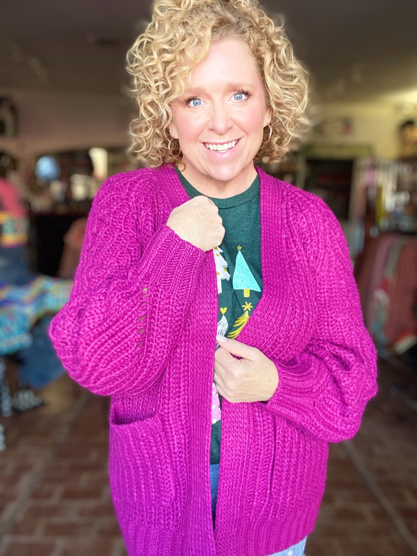 Dreamy Magenta Cardigan