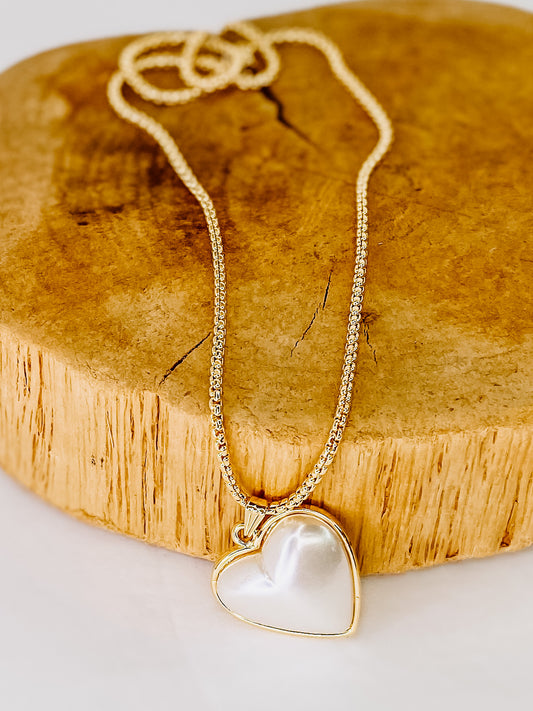 Pearl Heart Necklace