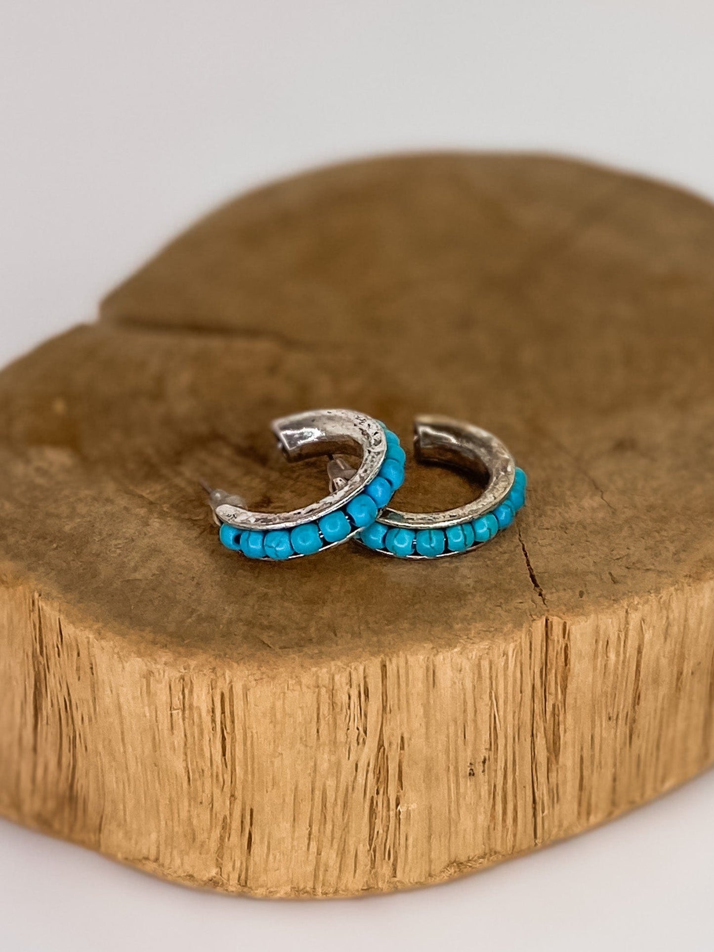 Earrings Turquoise Chubby Hoop Earring